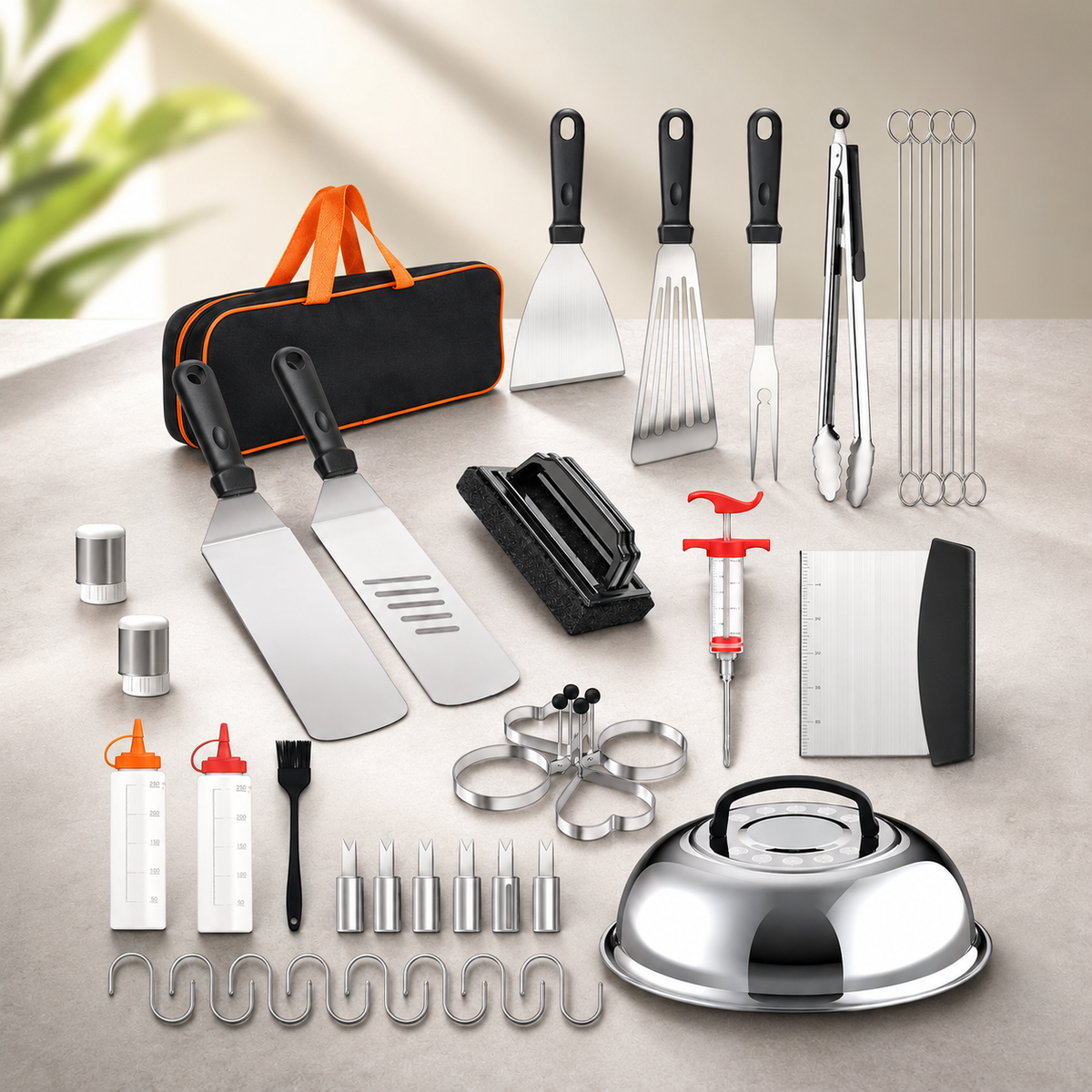Kit Complet 42 Accessoires pour Plancha & Plaque Chauffante